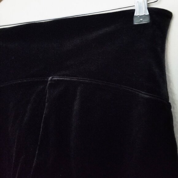 Spanx Black Velvet Velour Leggings XL High Waist Stretch Tummy Control Holiday - Picture 8 of 16